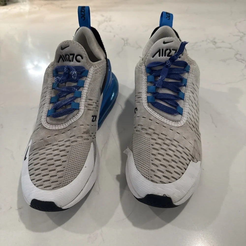 boys nike air max 270 size 6.5 No Tie Laces